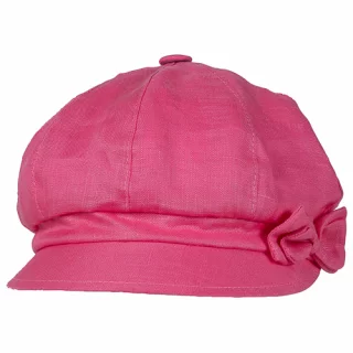 Kids Summer Cap Linen Bow