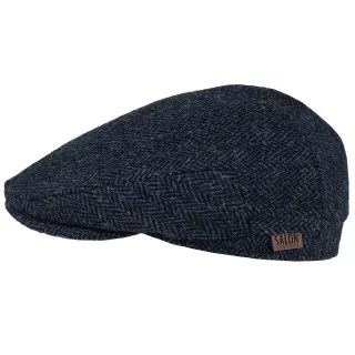 Eero Gen Harris Tweed Herringbone Flat Cap