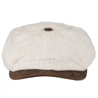 Newsboy Linen Brown Peak