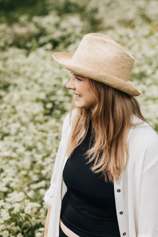 Cowboy Hat Raffia Crochet