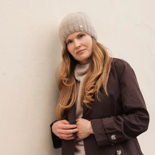 Beanie Alpaca Mohair Fluffy Pipo